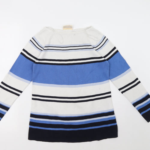 Dorothy Perkins Womens Black Striped  Pullover Sweatshirt Size S