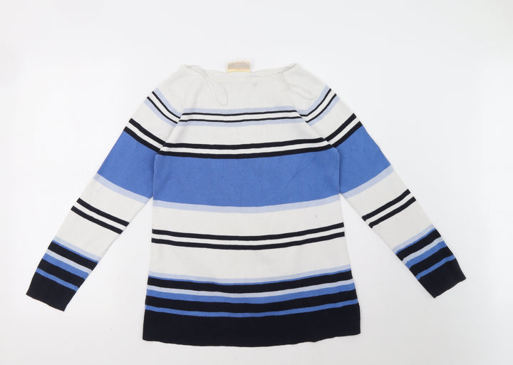 Dorothy Perkins Womens Black Striped  Pullover Sweatshirt Size S