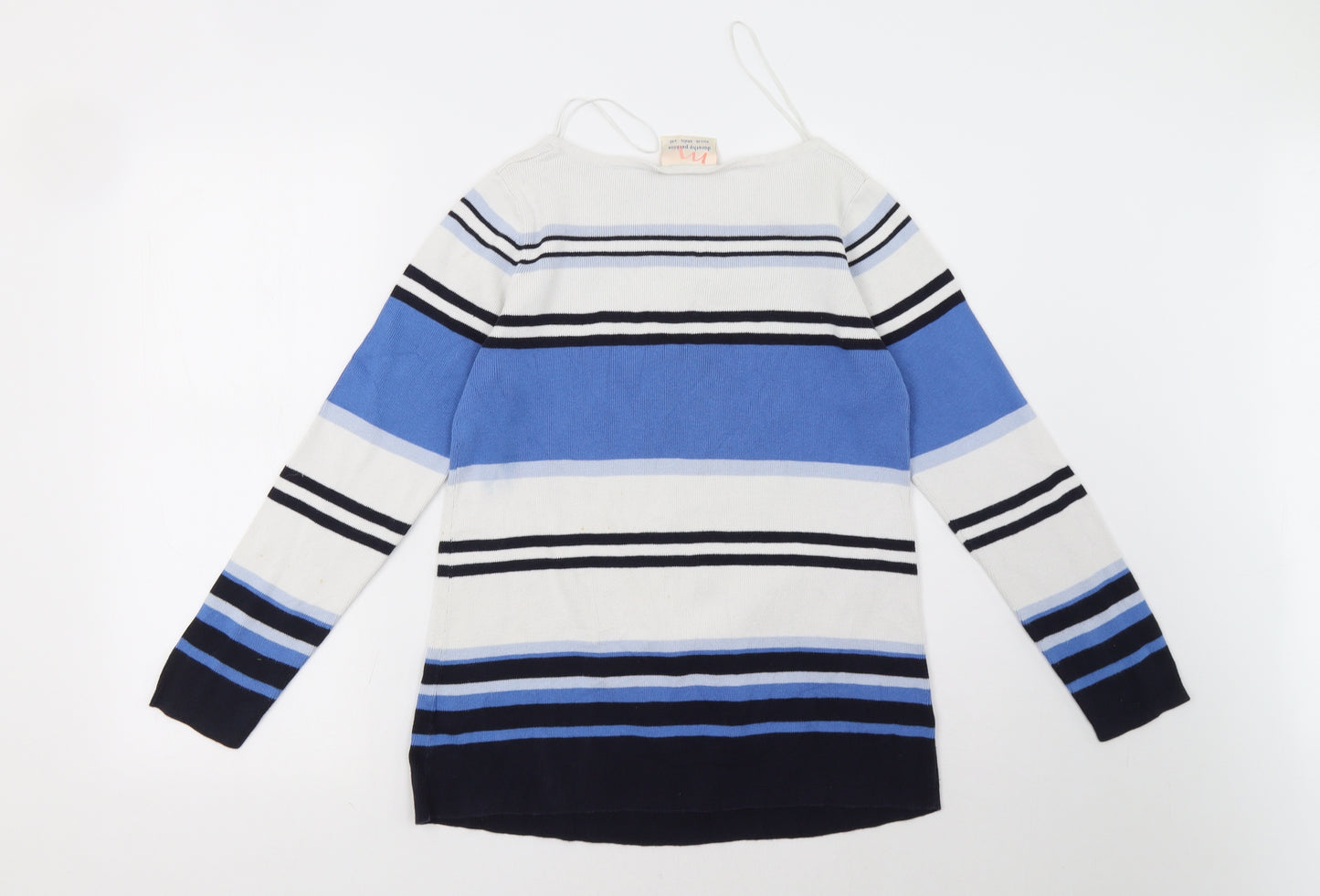 Dorothy Perkins Womens Black Striped  Pullover Sweatshirt Size S