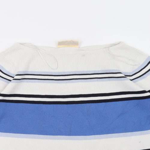 Dorothy Perkins Womens Black Striped  Pullover Sweatshirt Size S