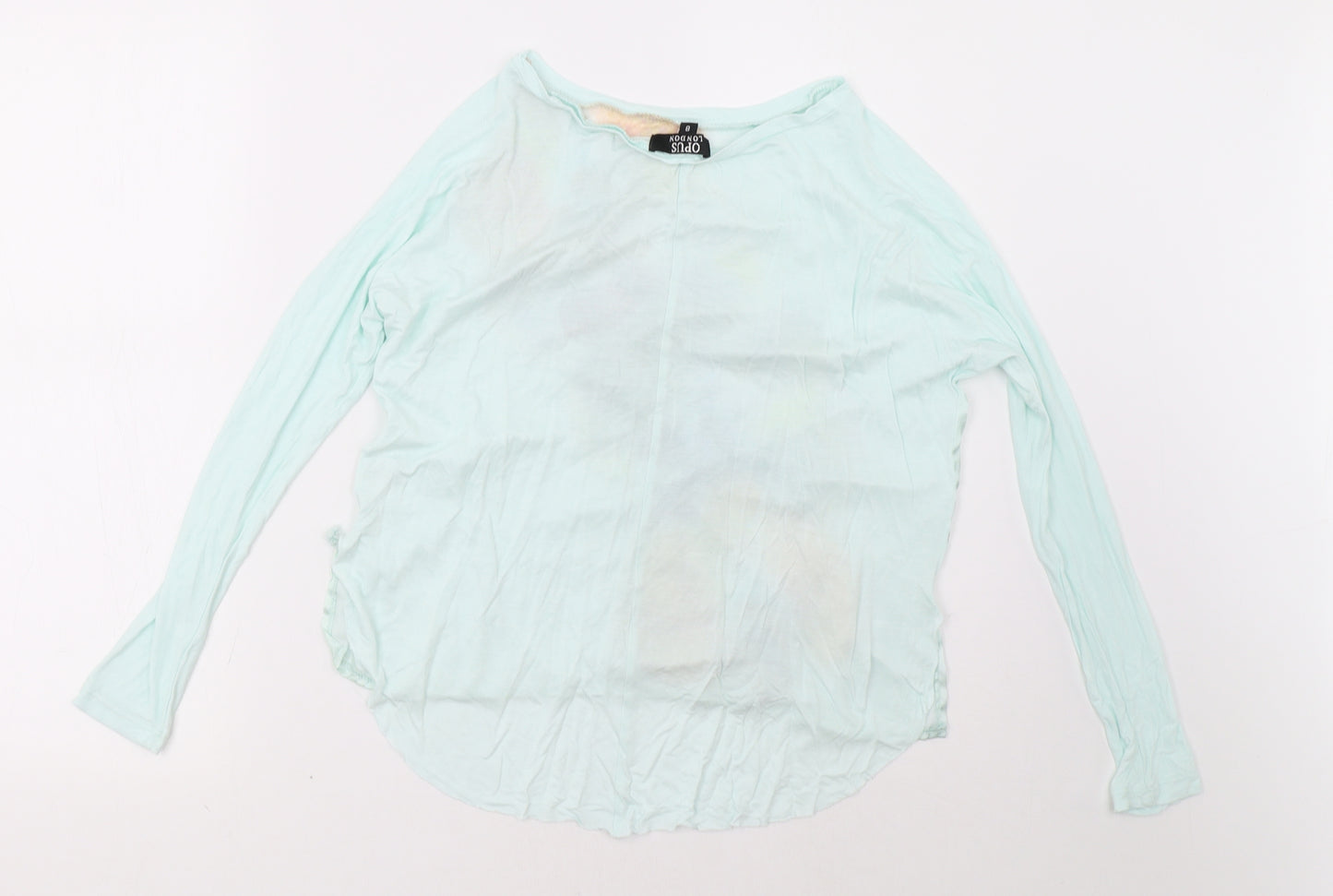 opus london Womens Blue Floral  Basic Blouse Size 8