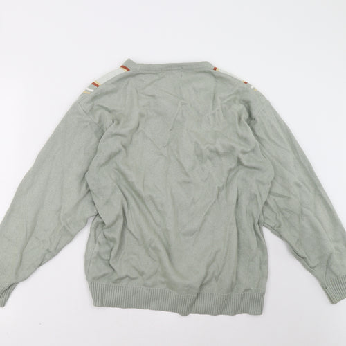 northwood Mens Green Geometric  Pullover Sweatshirt Size S