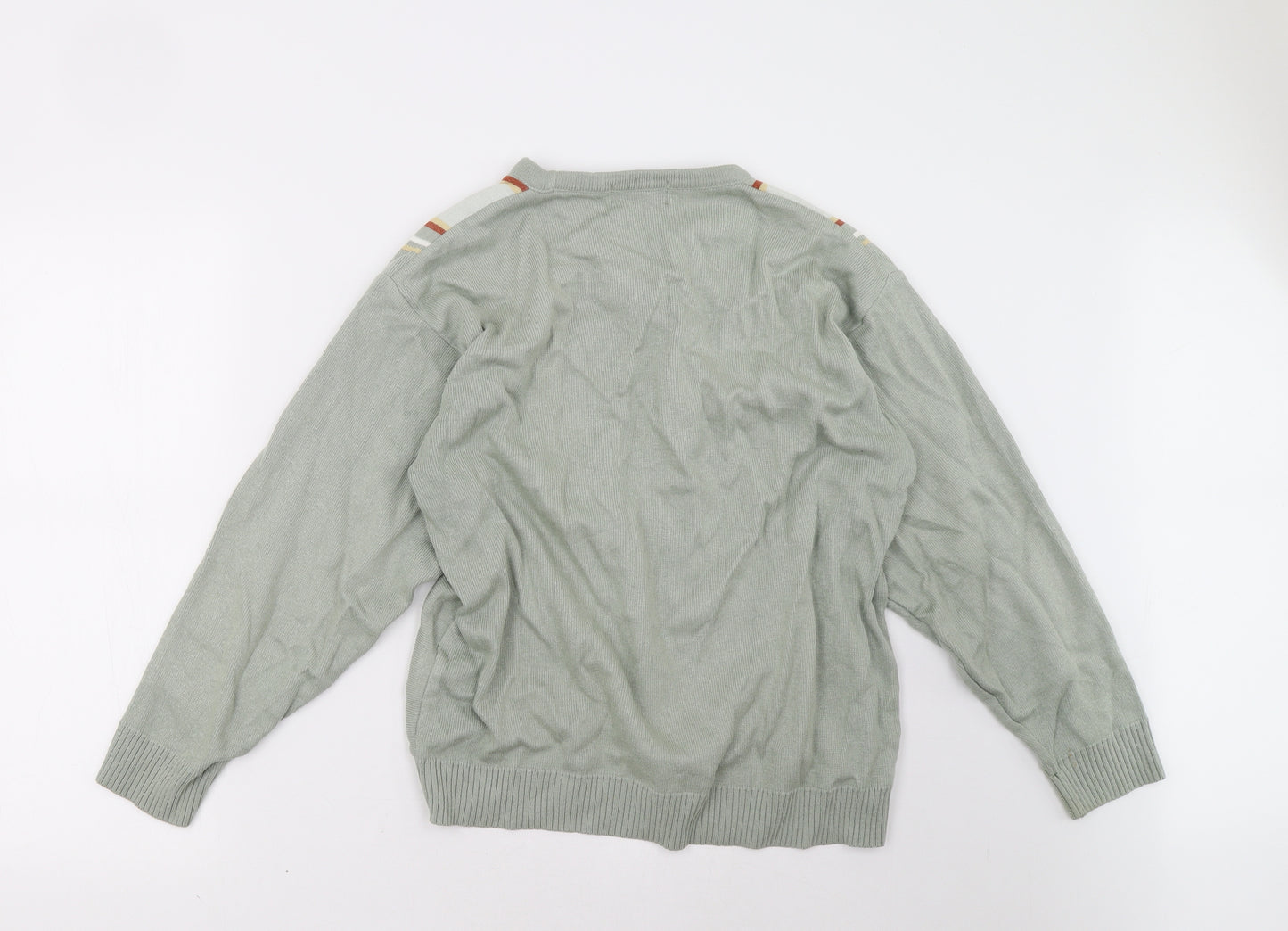 northwood Mens Green Geometric  Pullover Sweatshirt Size S