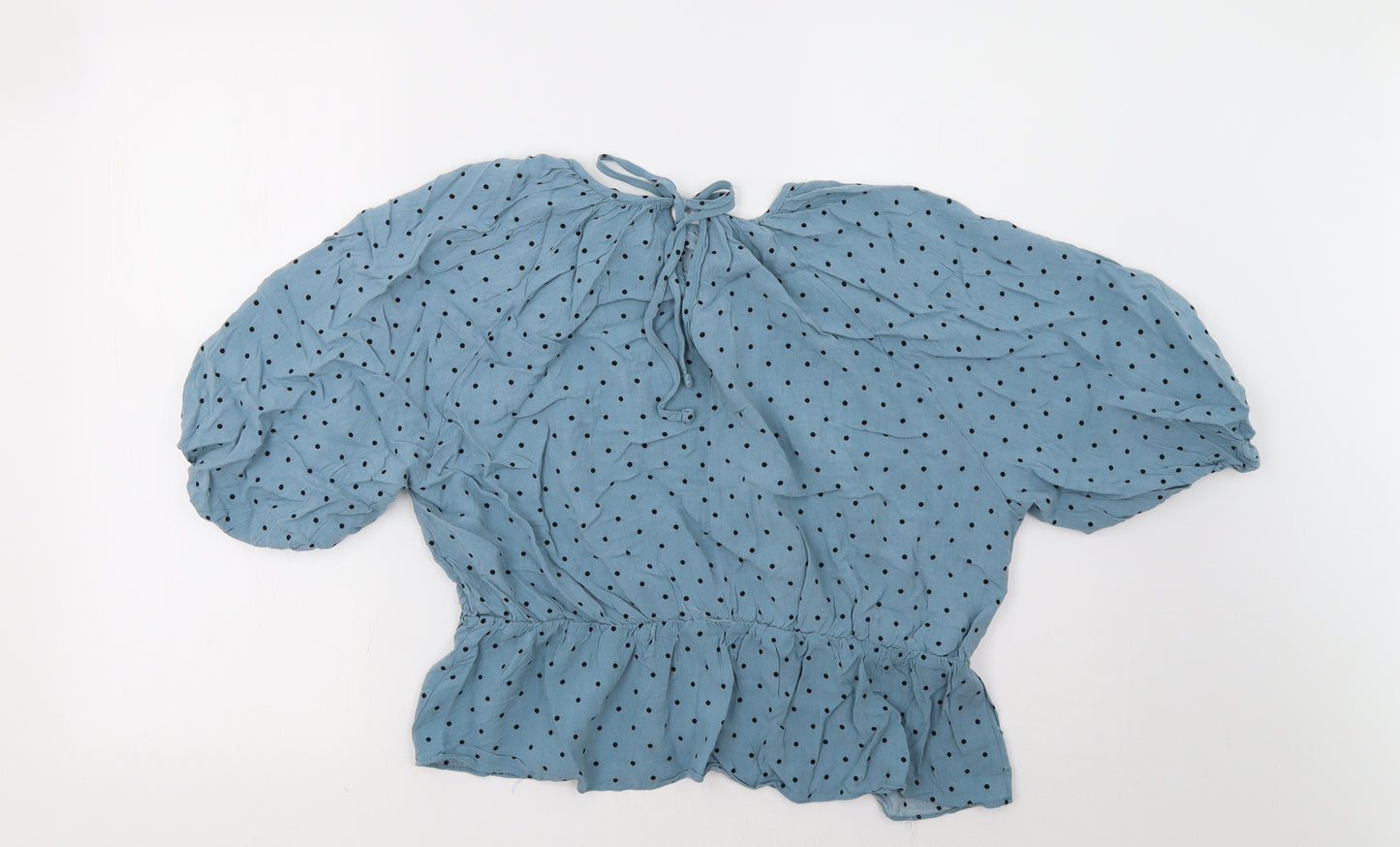 George Womens Blue Polka Dot  Basic Blouse Size 18