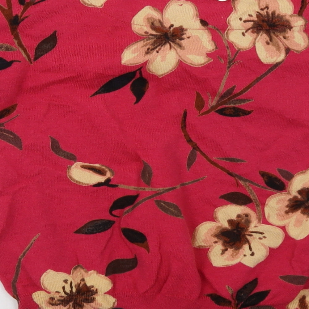 NEXT Womens Pink Floral  Pullover Sweatshirt Size 10