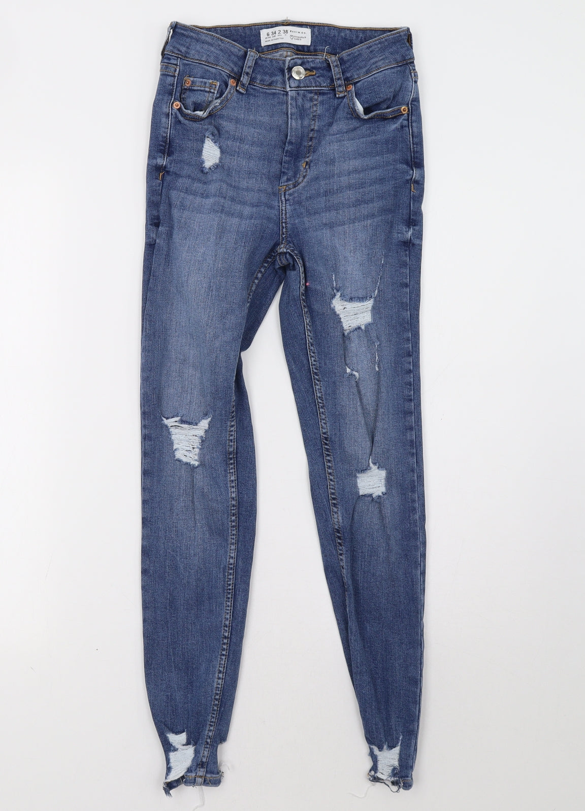 Primark Womens Blue   Skinny Jeans Size 6 L27 in