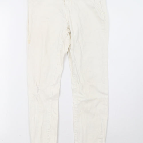 Primark Womens White   Skinny Jeans Size 10 L29 in