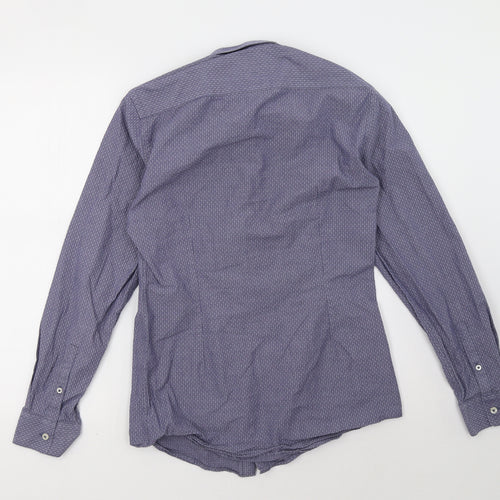 Marks and Spencer Mens Blue    Button-Up Size 14