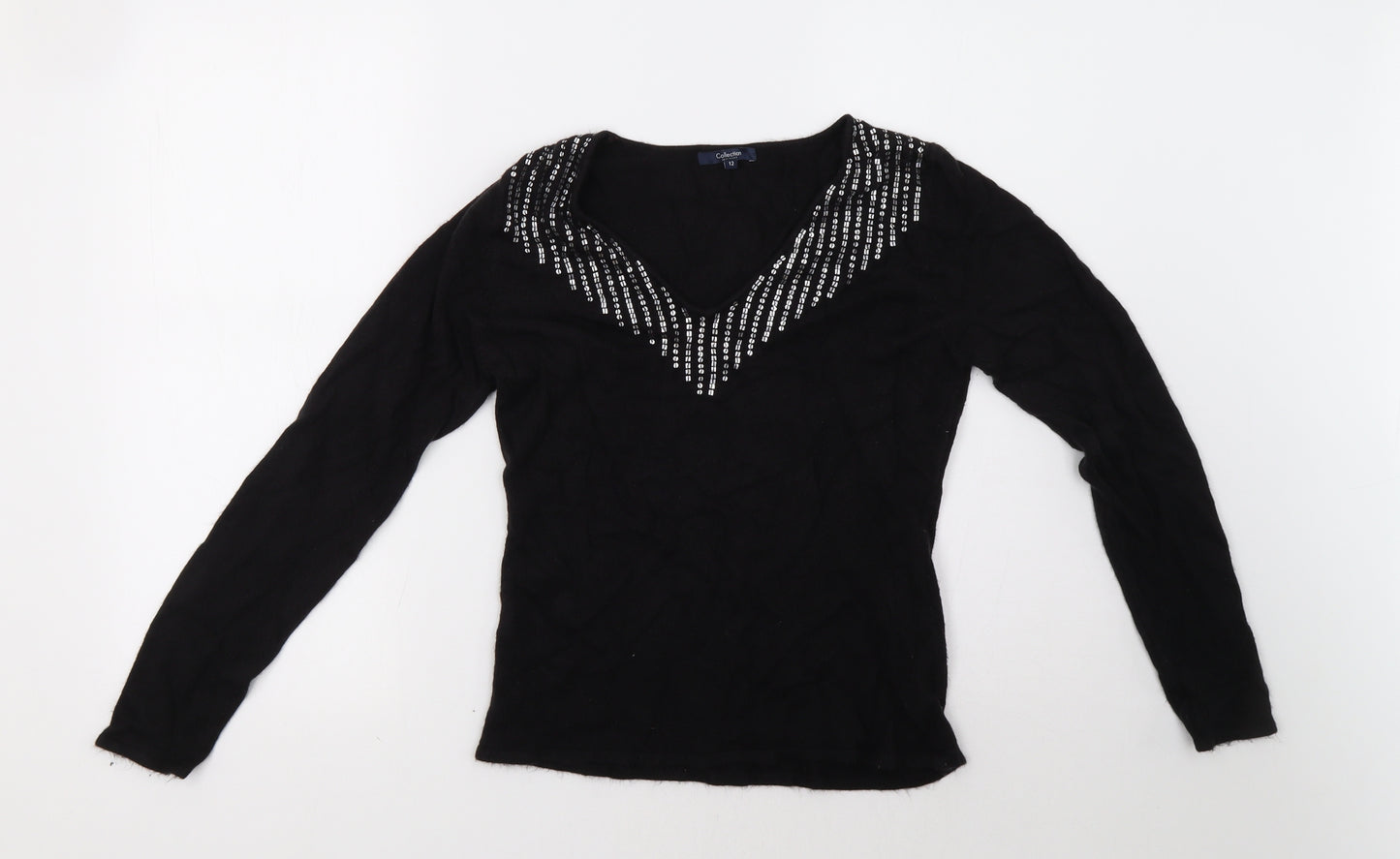 Debenhams Womens Black   Pullover Sweatshirt Size 12