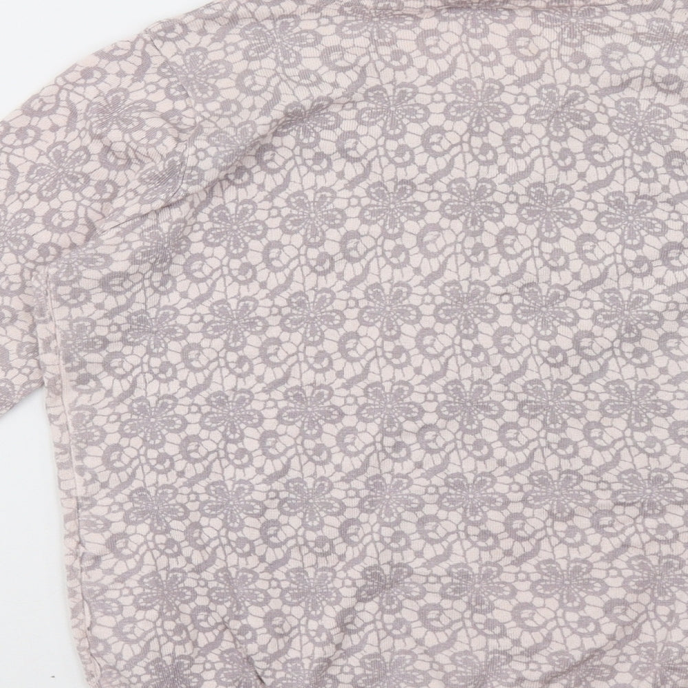 Dorothy Perkins Womens Pink Geometric  Cardigan Jumper Size 10