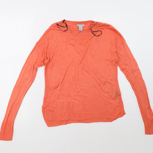 H&M Womens Pink   Pullover Sweatshirt Size M