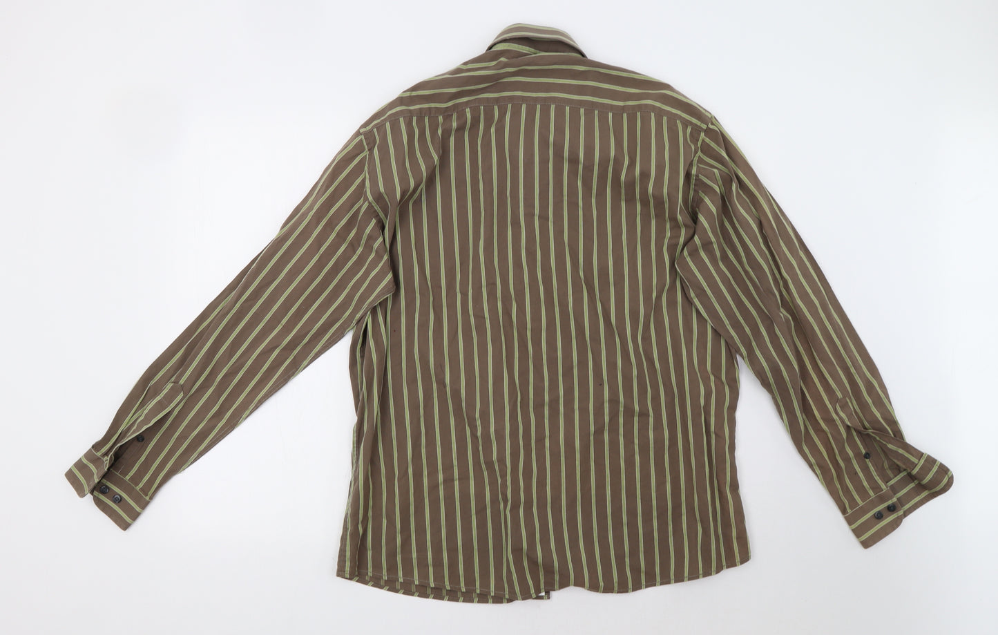 redford Mens Grey Striped   Polo Size L