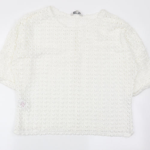 peaocks Womens White   Pullover Jumper Size 12