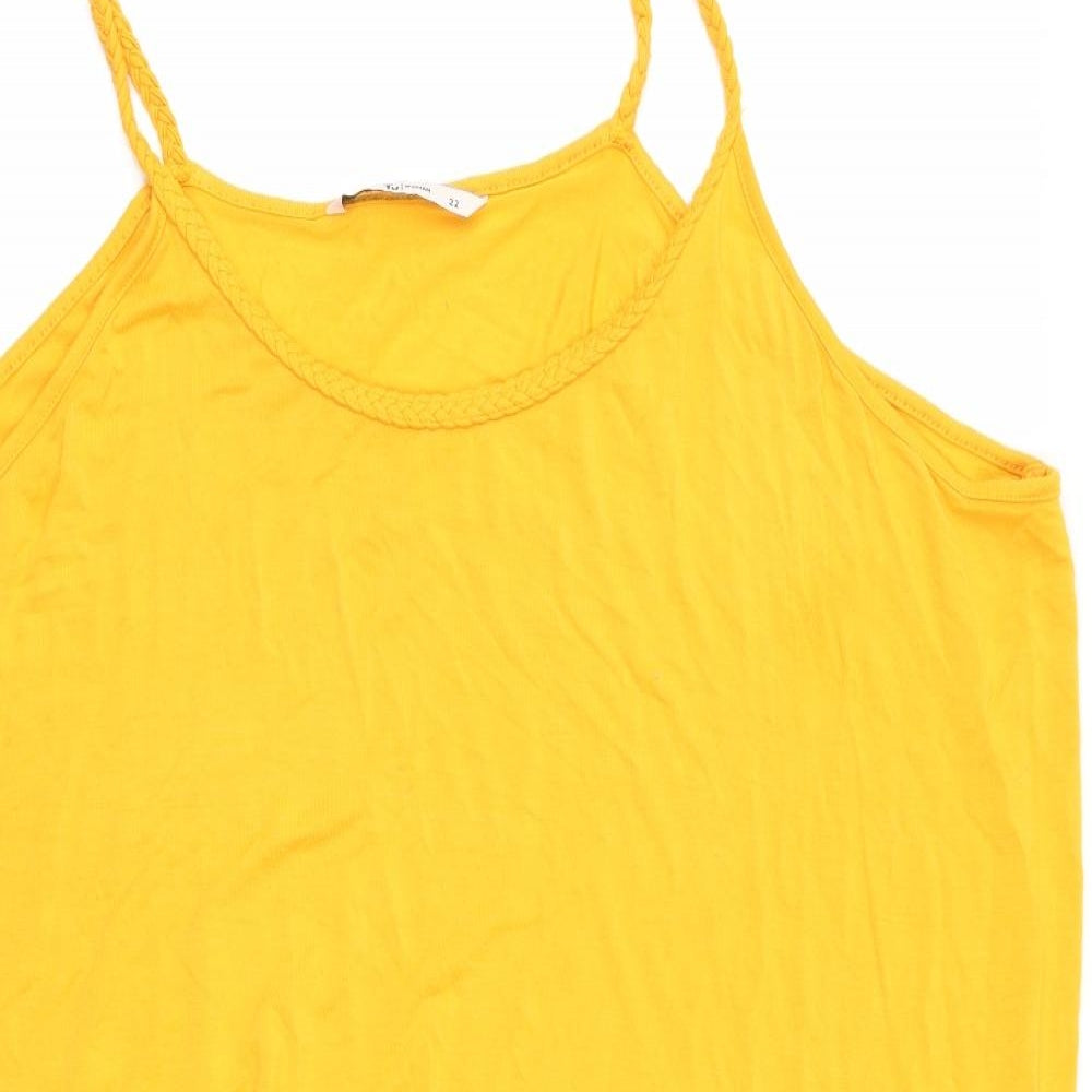 TU Womens Yellow   Camisole Tank Size 22
