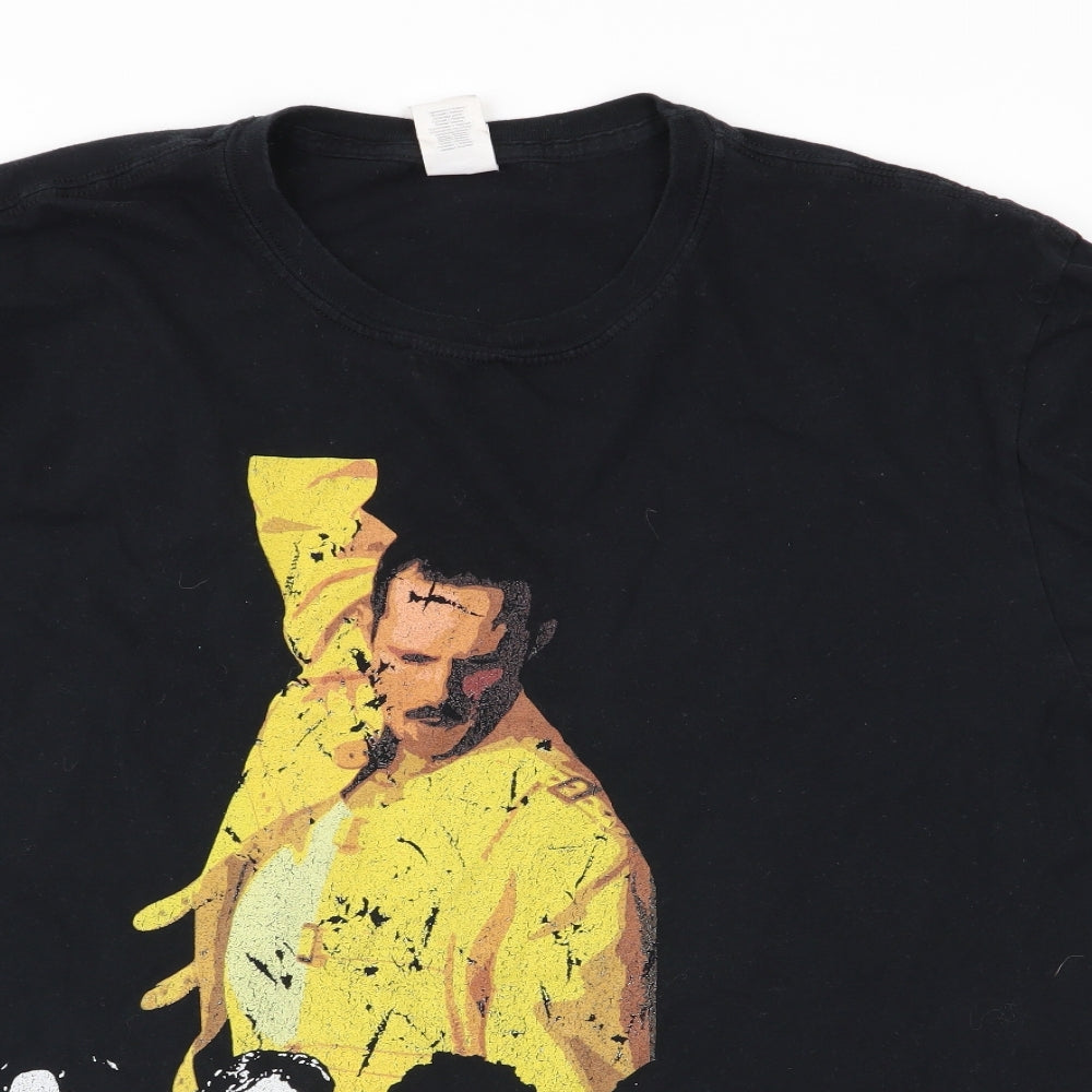 Gildan Mens Black    T-Shirt Size XL