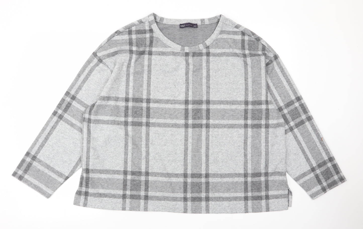 M&S Womens Multicoloured Check  Pullover Jumper Size 22
