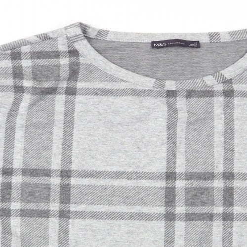 M&S Womens Multicoloured Check  Pullover Jumper Size 22