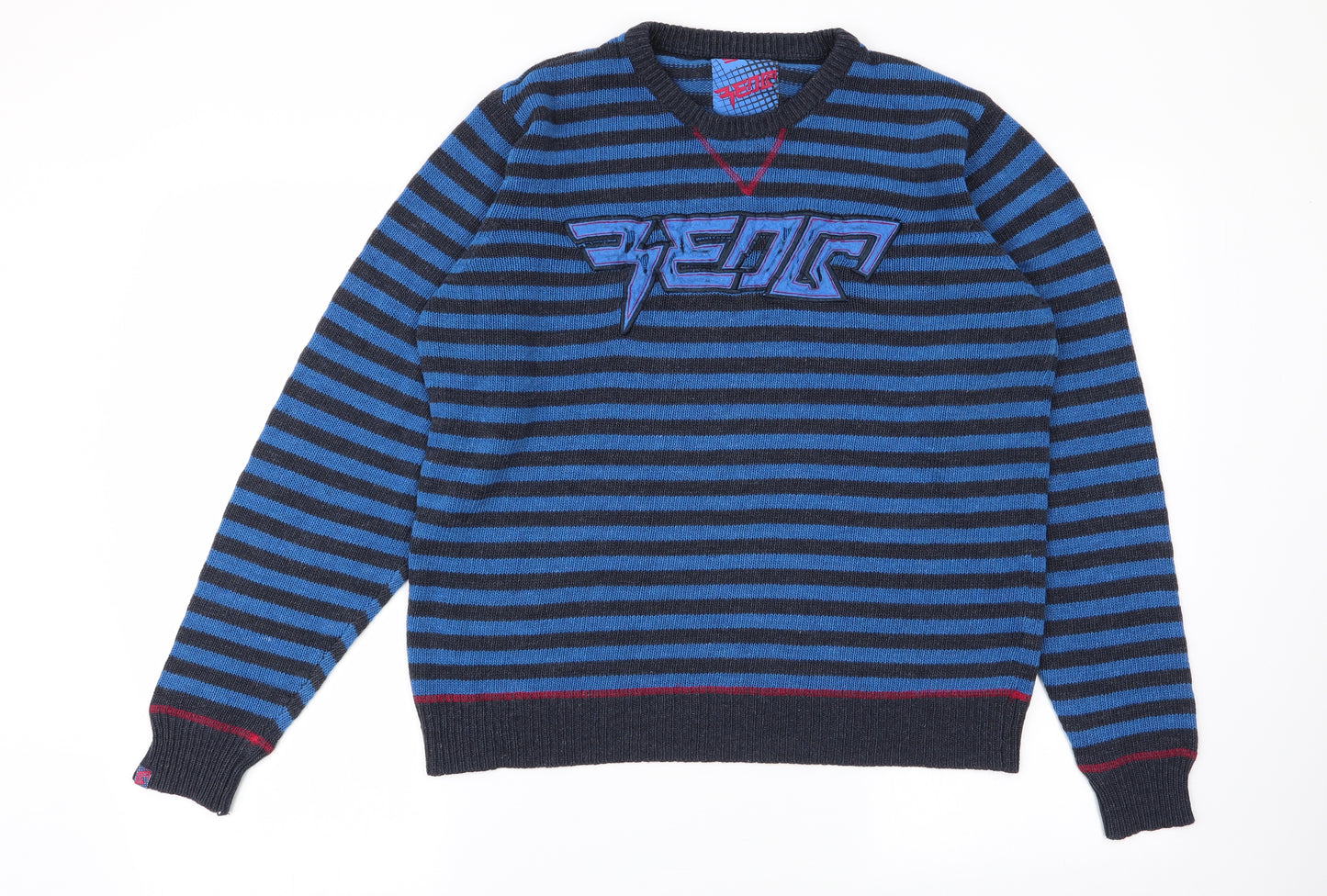 Preworn Mens Multicoloured Striped  Pullover Jumper Size S
