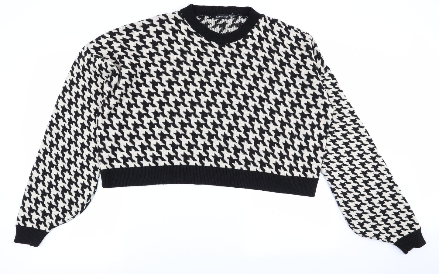 I SAW IT FIRST Womens Multicoloured Herringbone  Pullover Jumper Size 8
