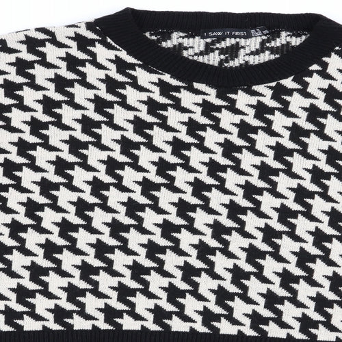 I SAW IT FIRST Womens Multicoloured Herringbone  Pullover Jumper Size 8