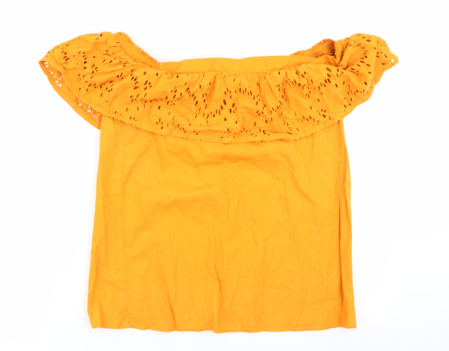 Warehouse Womens Yellow   Basic Blouse Size 12