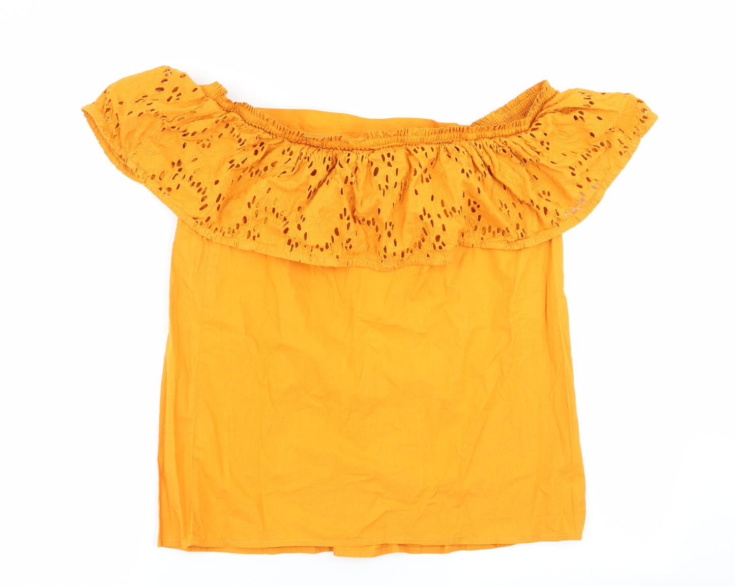 Warehouse Womens Yellow   Basic Blouse Size 12