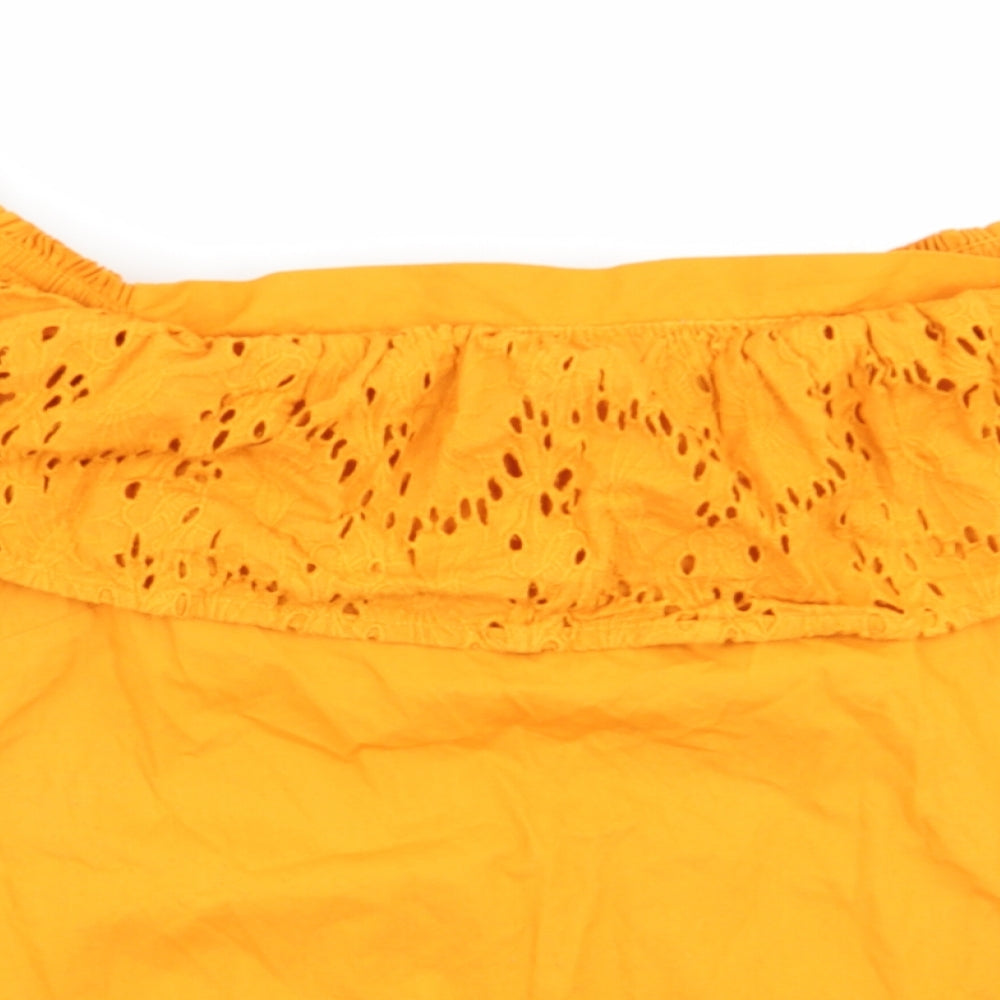 Warehouse Womens Yellow   Basic Blouse Size 12