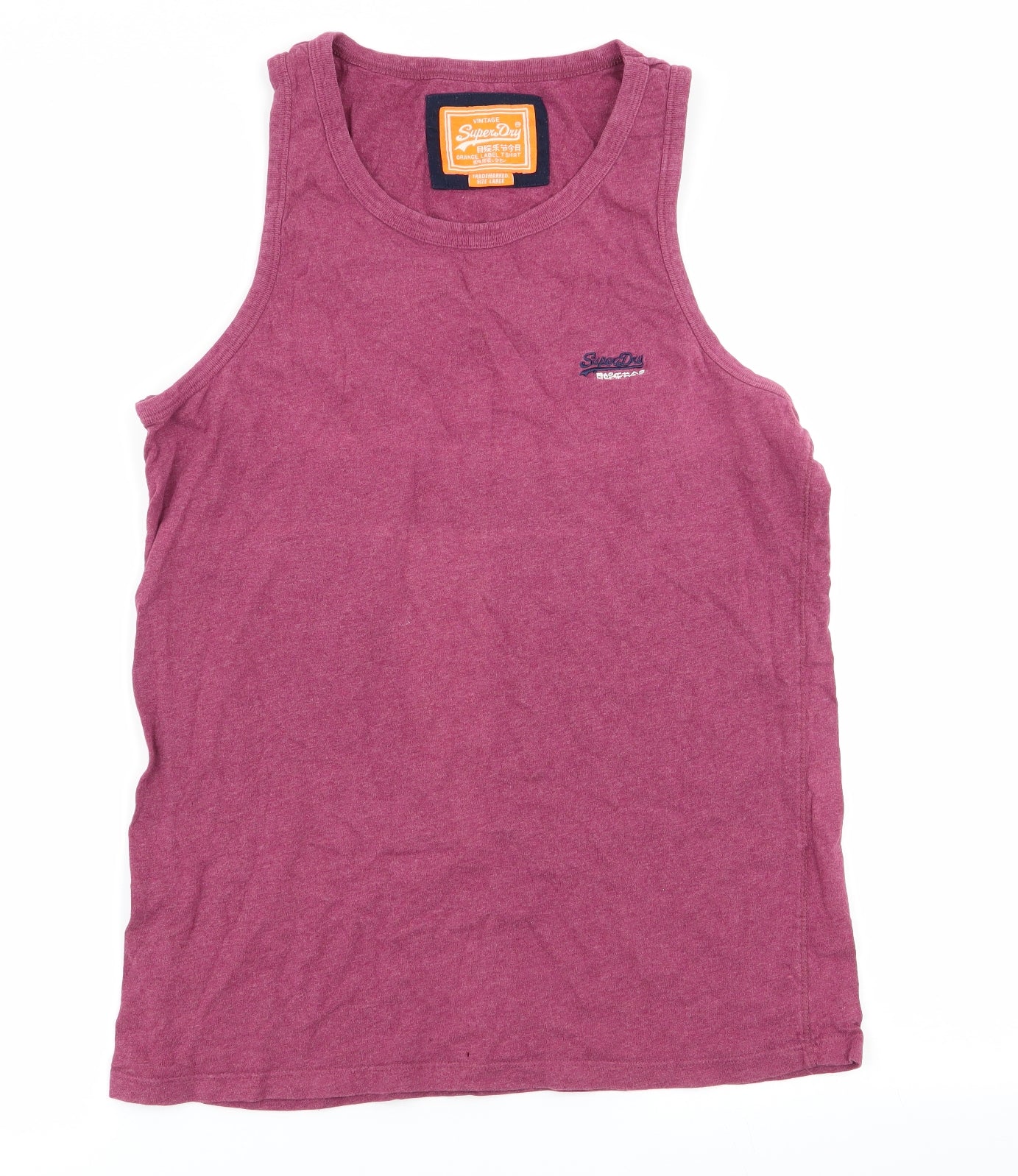 Superdry Mens Red    T-Shirt Size L  - tank top