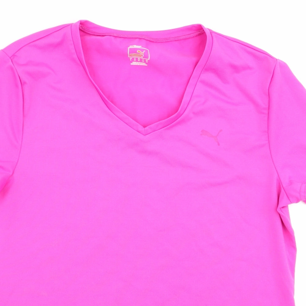 PUMA Womens Pink   Basic T-Shirt Size 14