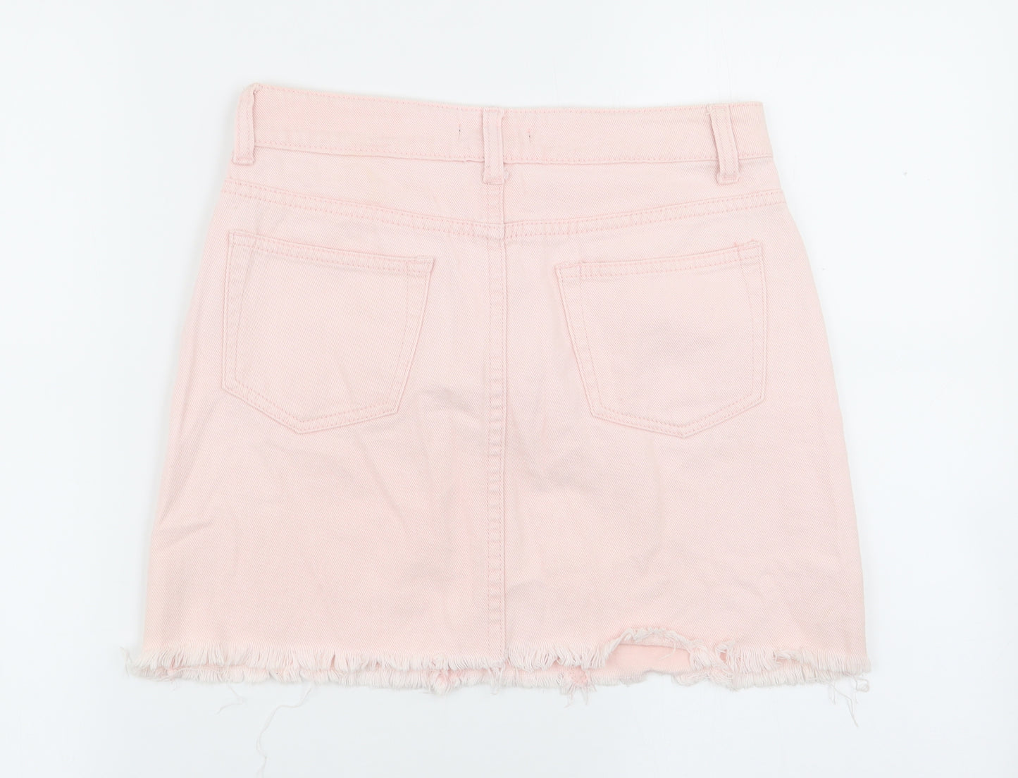 Boohoo Womens Pink   Flare Skirt Size 8