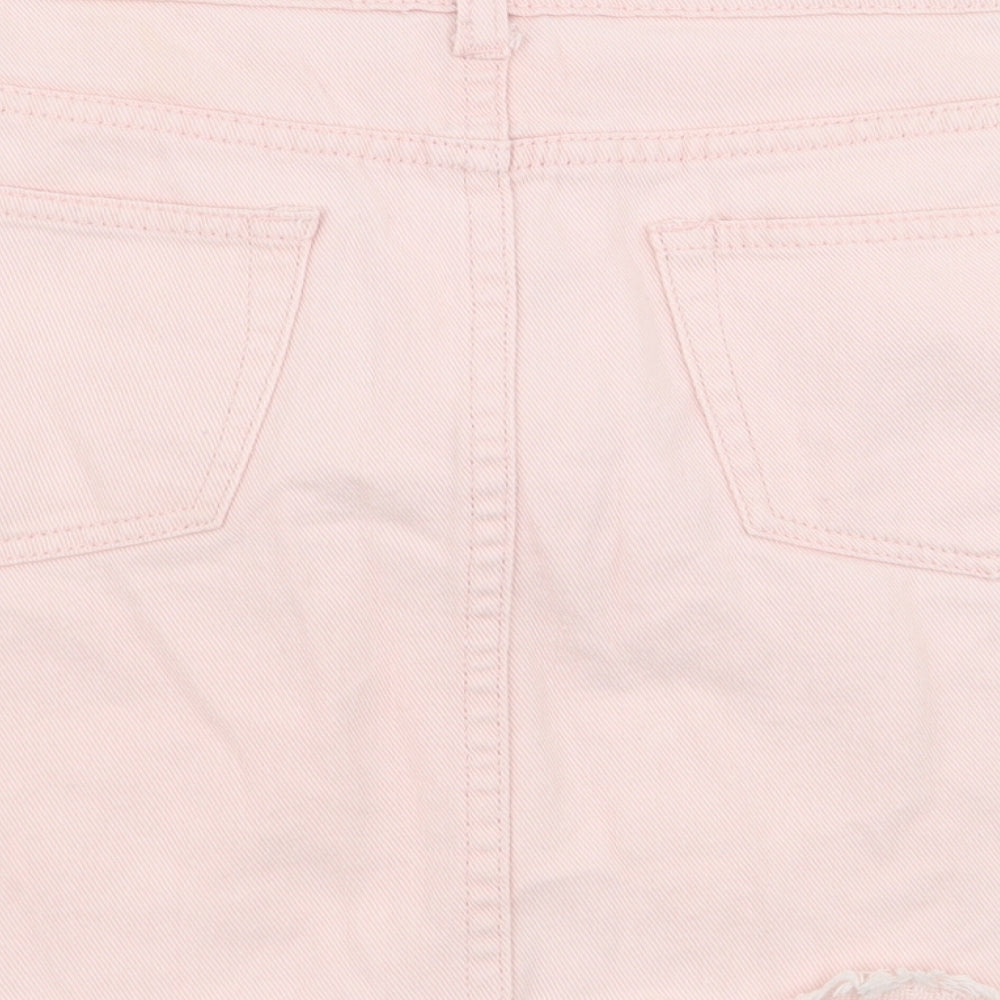 Boohoo Womens Pink   Flare Skirt Size 8