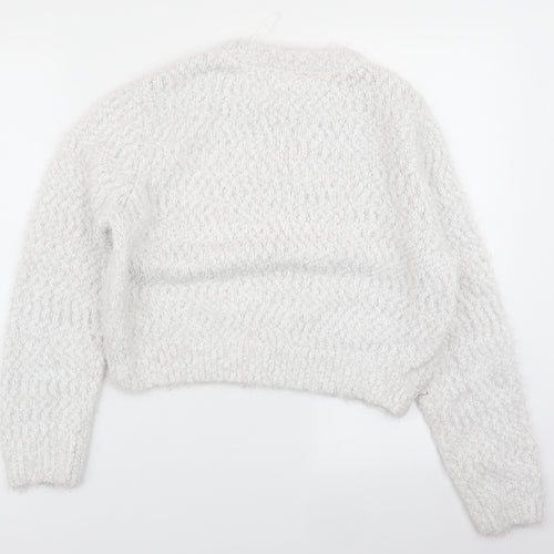 H&M Womens White   Pullover Jumper Size 10