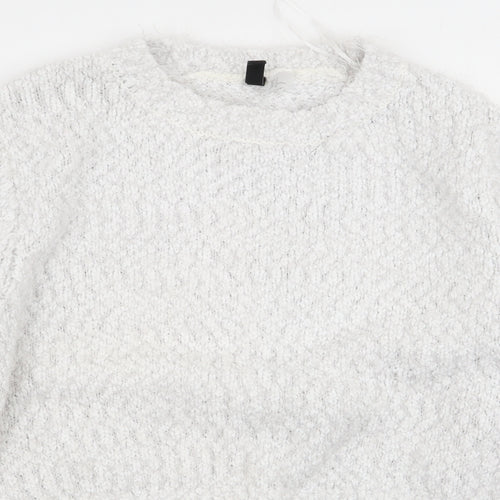 H&M Womens White   Pullover Jumper Size 10