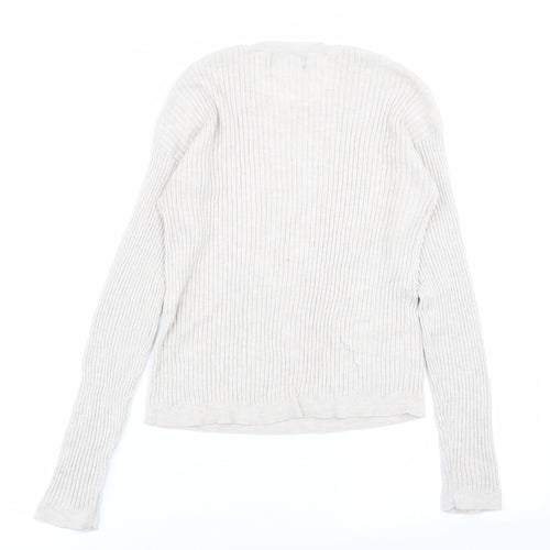Bershka Womens Beige   Basic T-Shirt Size 6