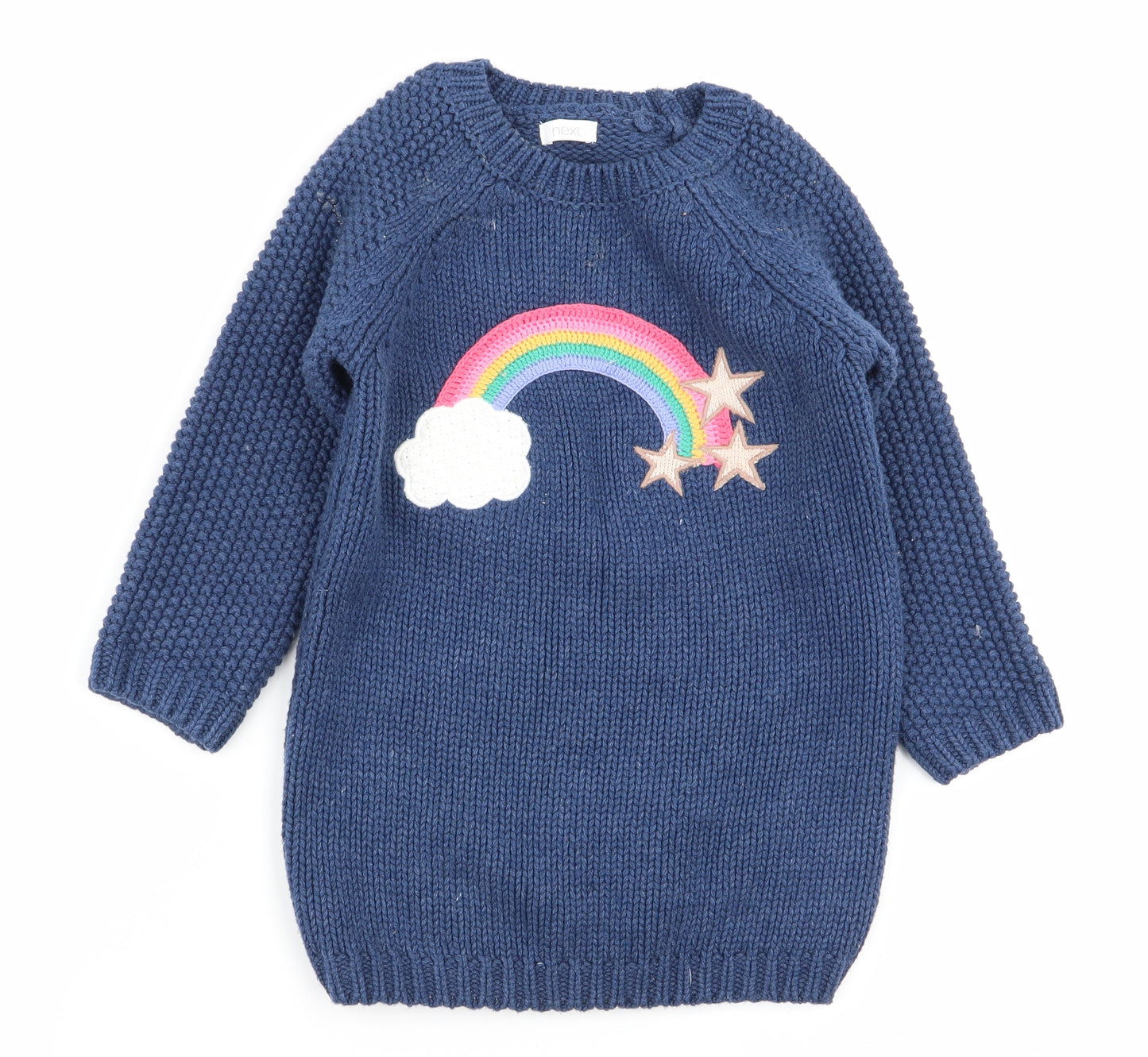 NEXT Girls Blue   Jumper Dress  Size 2-3 Years