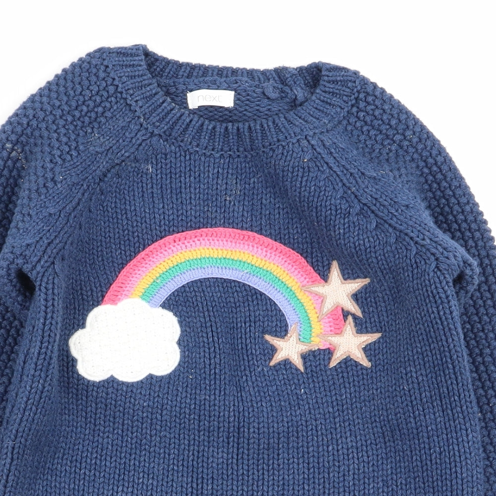 NEXT Girls Blue   Jumper Dress  Size 2-3 Years