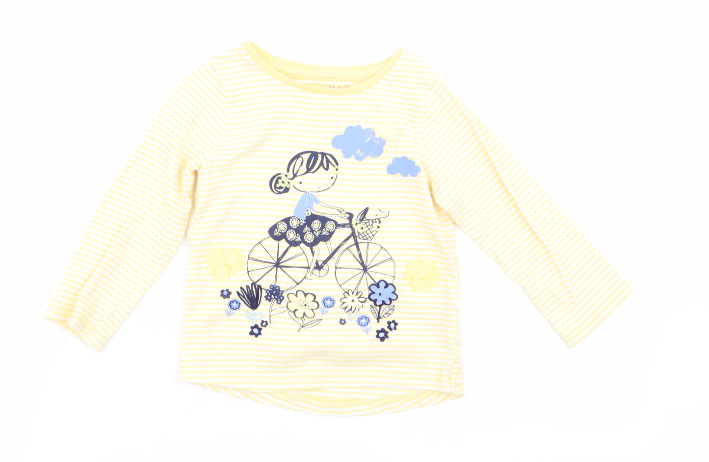 Nutmeg Girls Multicoloured Striped  Basic T-Shirt Size 18-24 Months