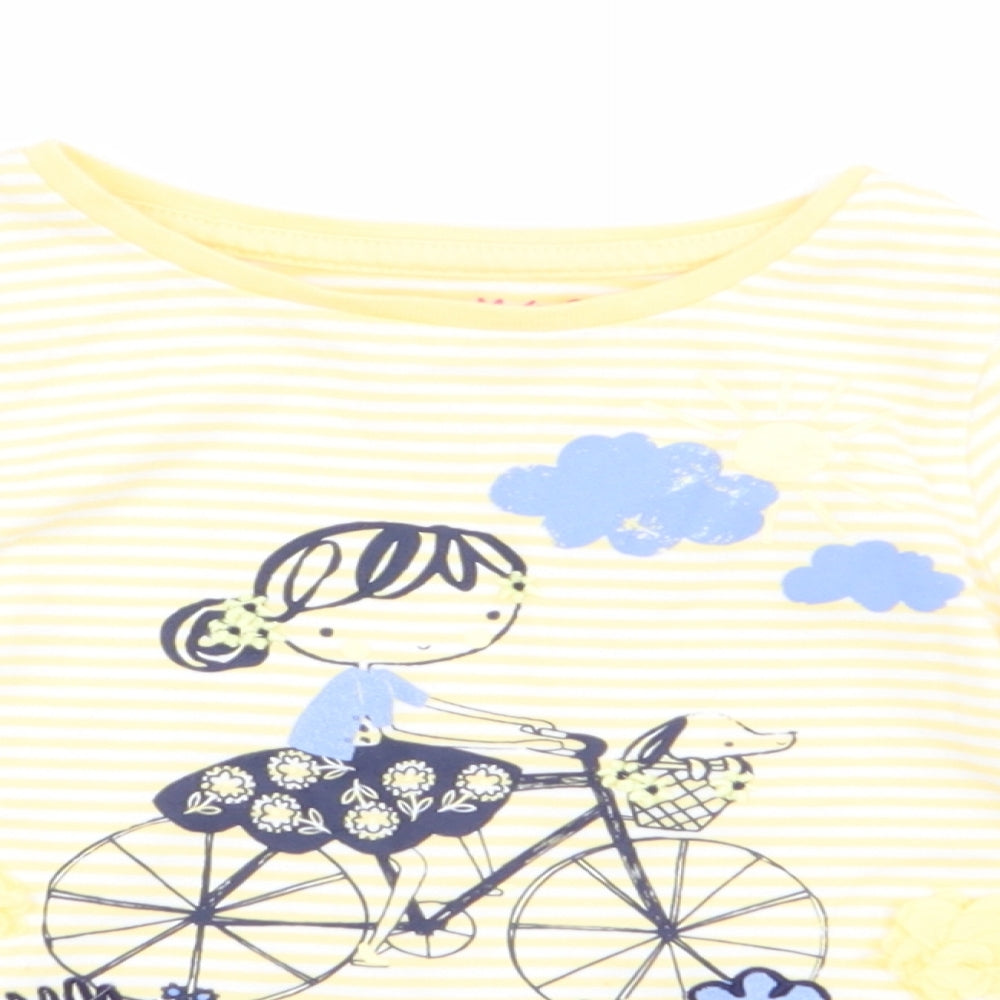 Nutmeg Girls Multicoloured Striped  Basic T-Shirt Size 18-24 Months