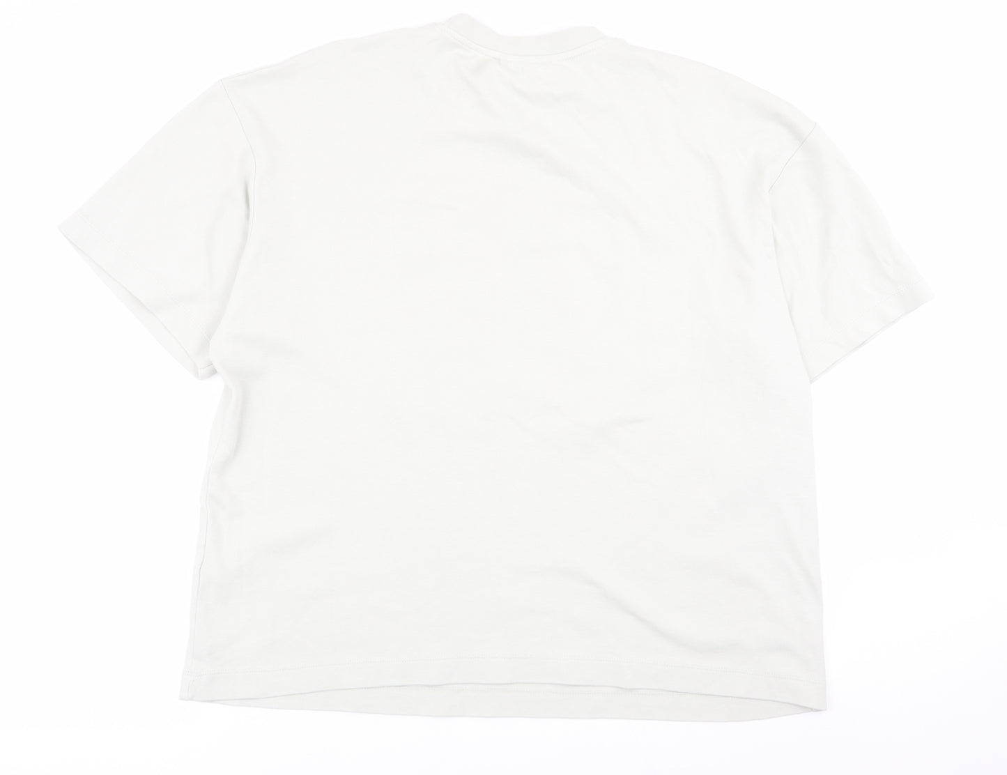 Zara Mens Ivory    T-Shirt Size M