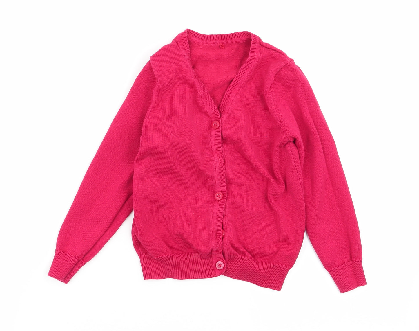 Asda George Girls Red   Cardigan Jumper Size 4-5 Years  - school cardigan