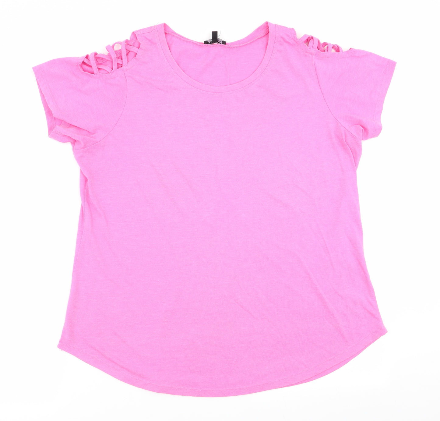 pep and co Womens Pink   Basic T-Shirt Size 16
