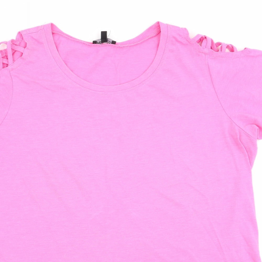 pep and co Womens Pink   Basic T-Shirt Size 16