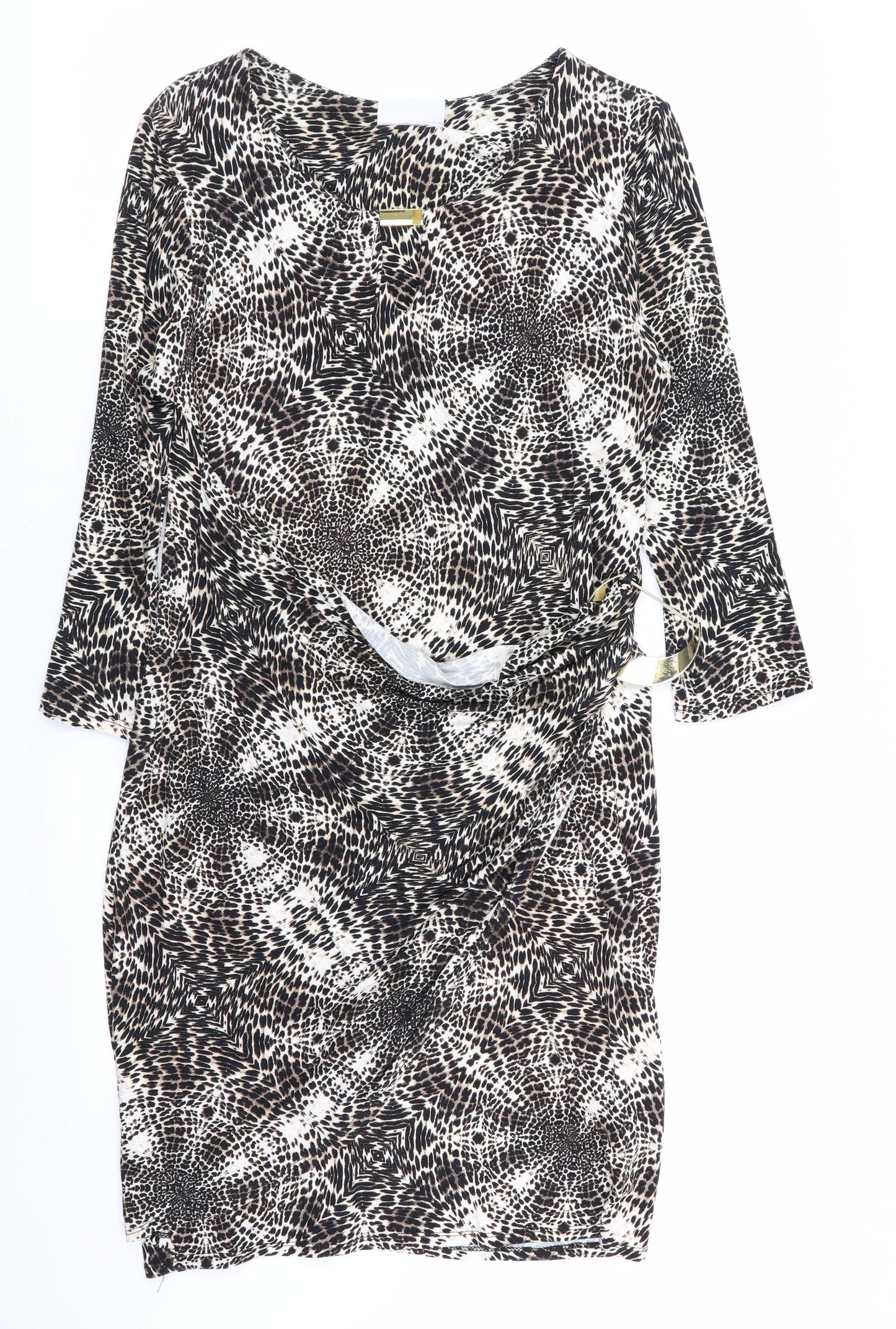 Wallis Womens Multicoloured Geometric  Fit & Flare  Size 14
