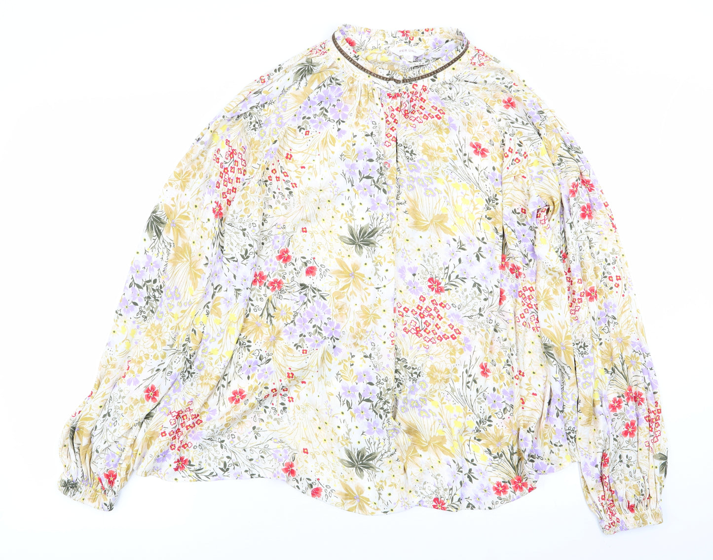 Per Una Womens Multicoloured Floral  Basic Blouse Size 14