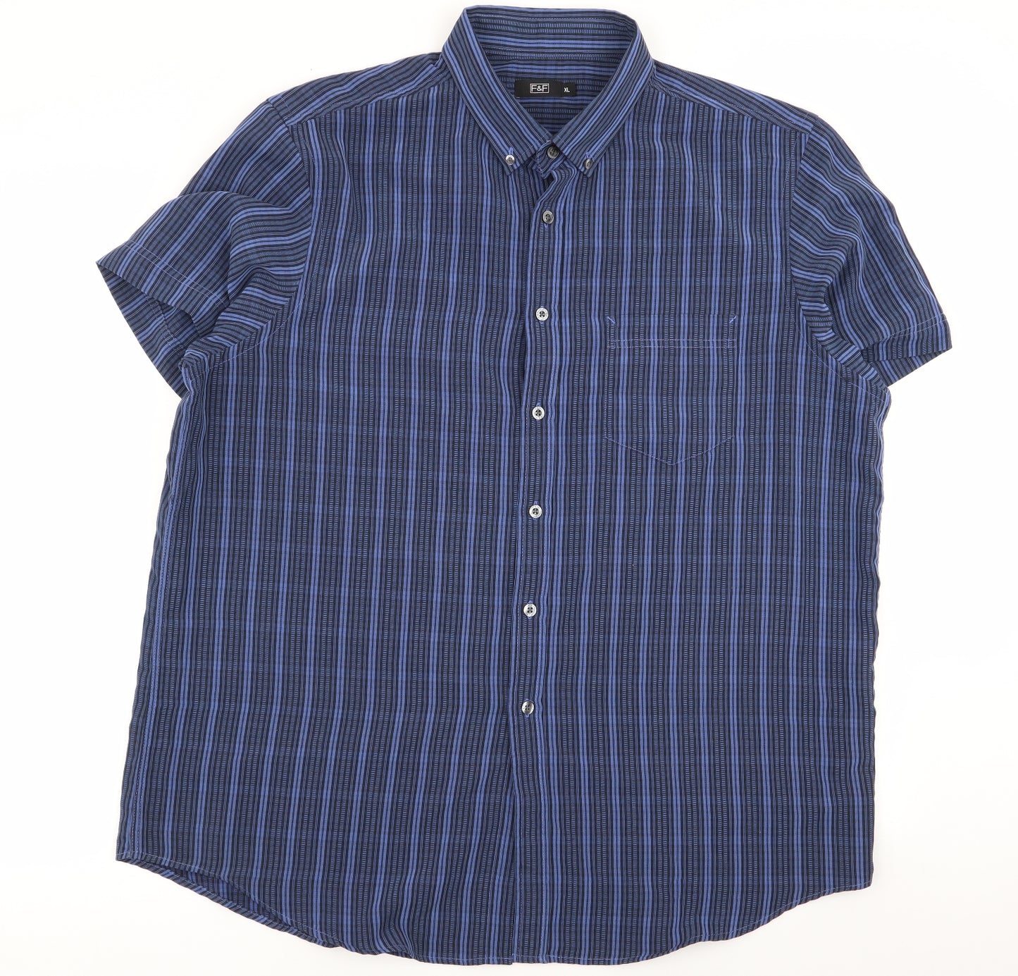 F&F Mens Multicoloured Striped   Button-Up Size XL