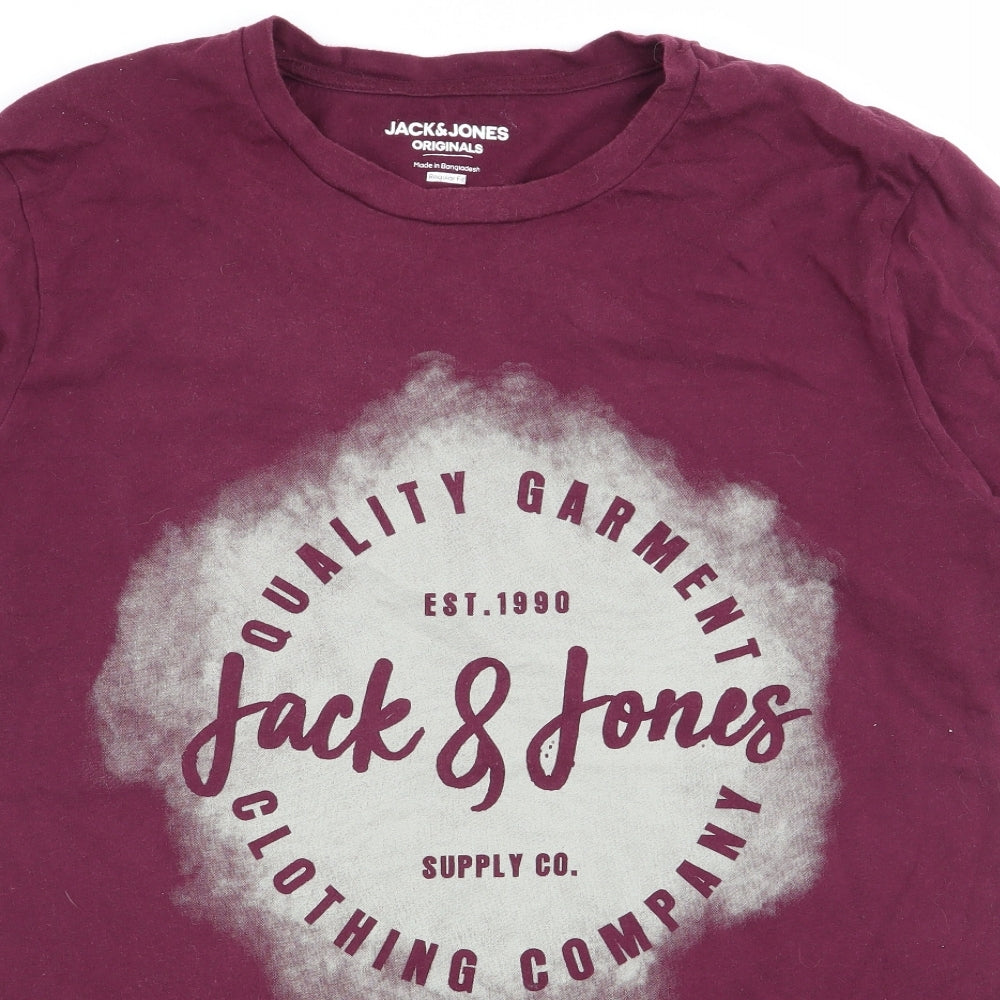 jack and jones Mens Red    T-Shirt Size L