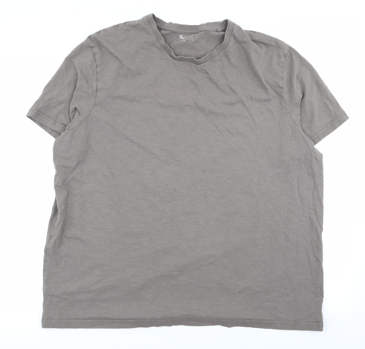 TU Mens Grey    T-Shirt Size 2XL