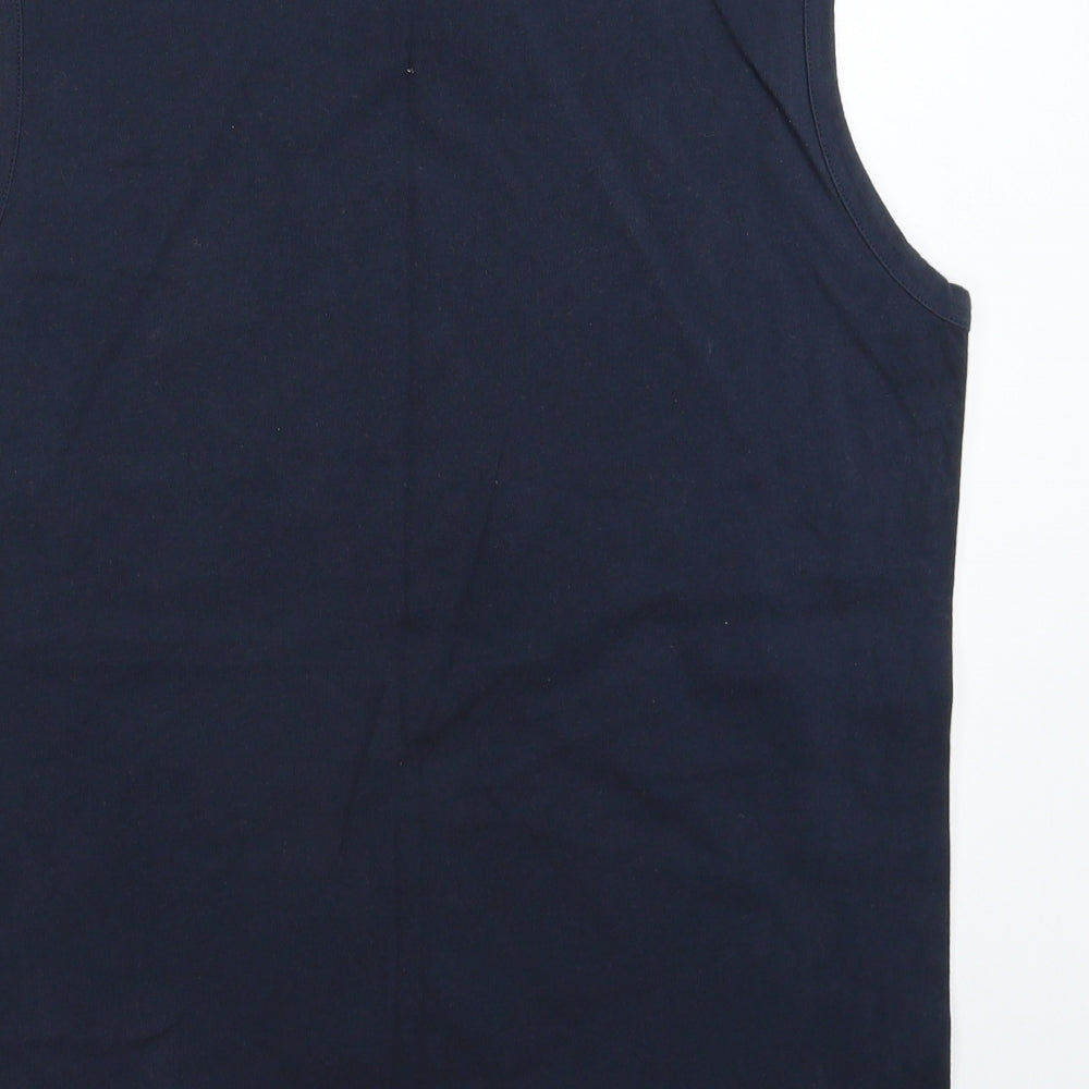adidas Mens Blue Striped  Basic Tank Size M