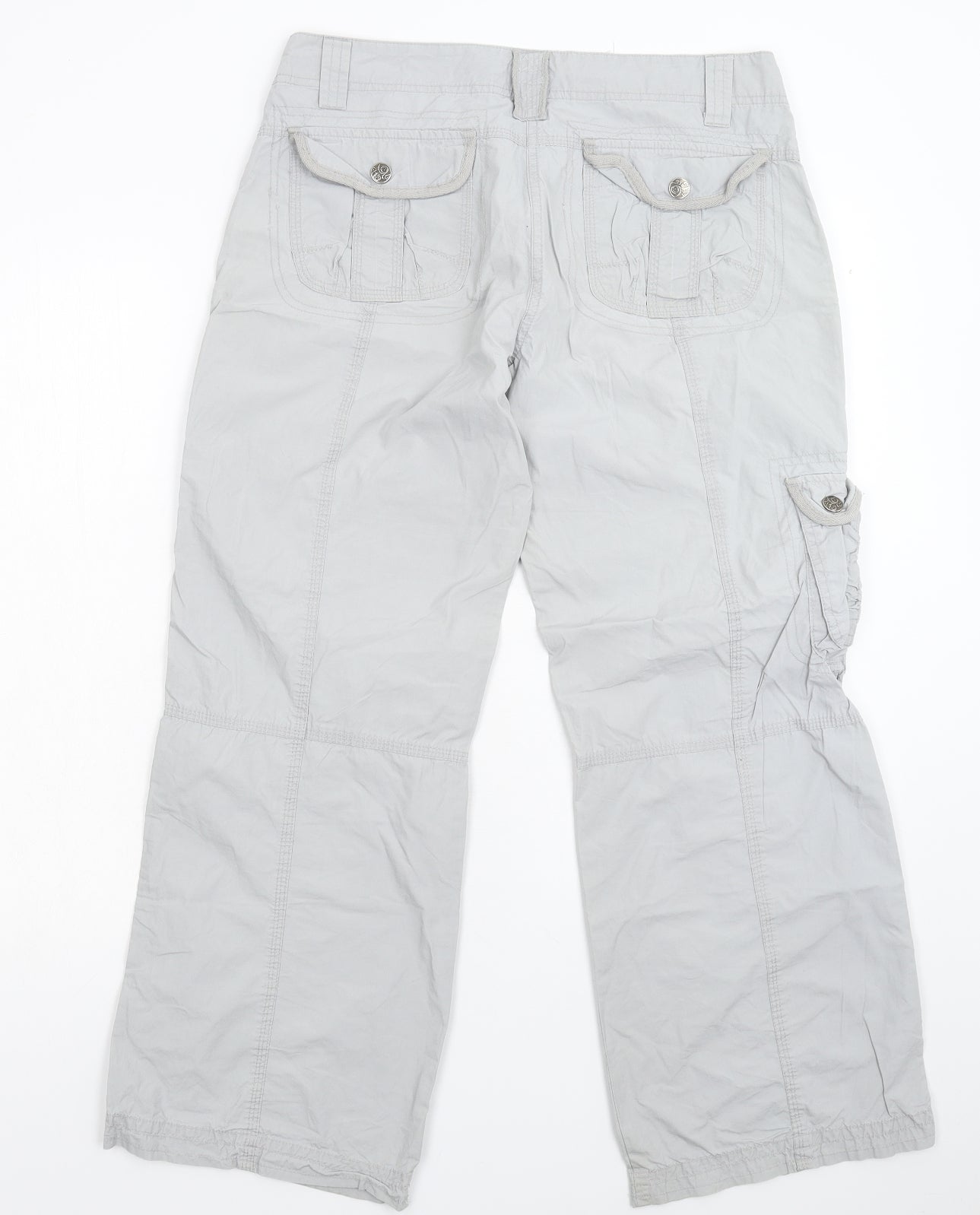 Dorothy Perkins Womens Grey   Cargo Trousers Size 12 L27 in