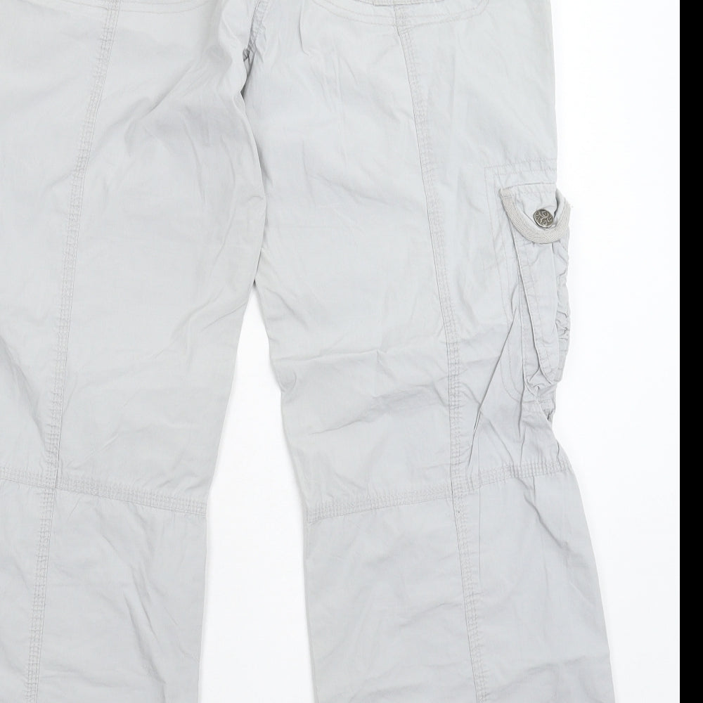 Dorothy Perkins Womens Grey   Cargo Trousers Size 12 L27 in